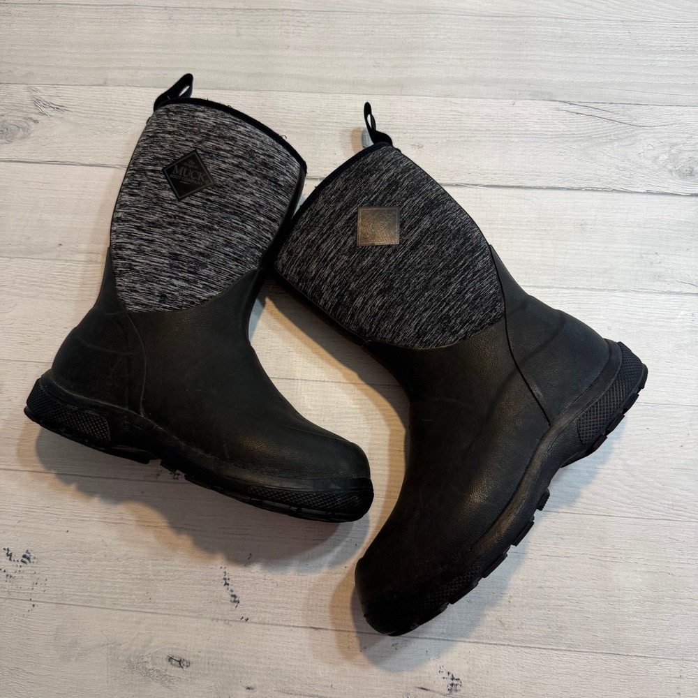 Muck Kid's Element Boot Black/Heathered Jersey kids size 1